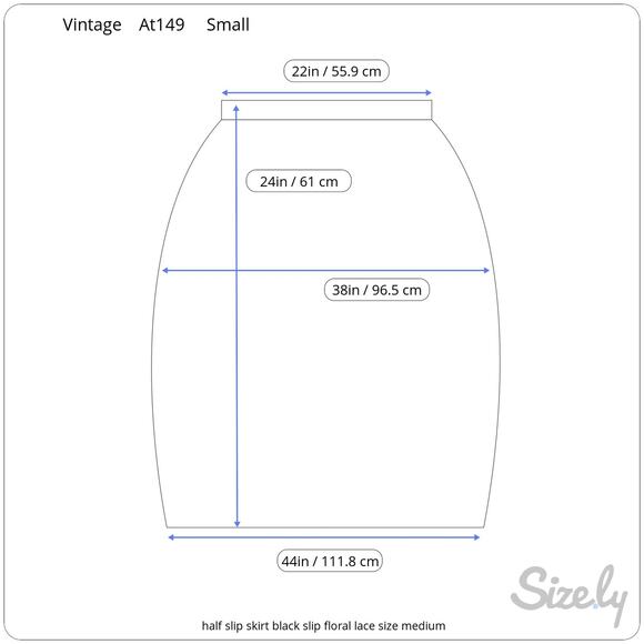 half slip skirt black slip floral lace size medium - Picture 2 of 7